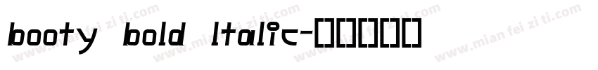 booty bold ltalic字体转换
